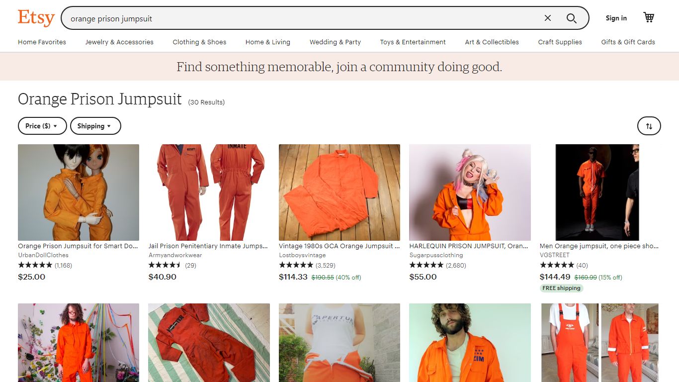 Orange Prison Jumpsuit - Etsy