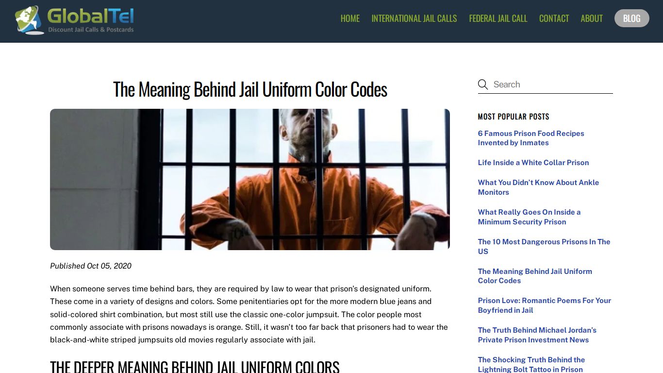 The Meaning Behind Jail Uniform Color Codes - GlobalTel