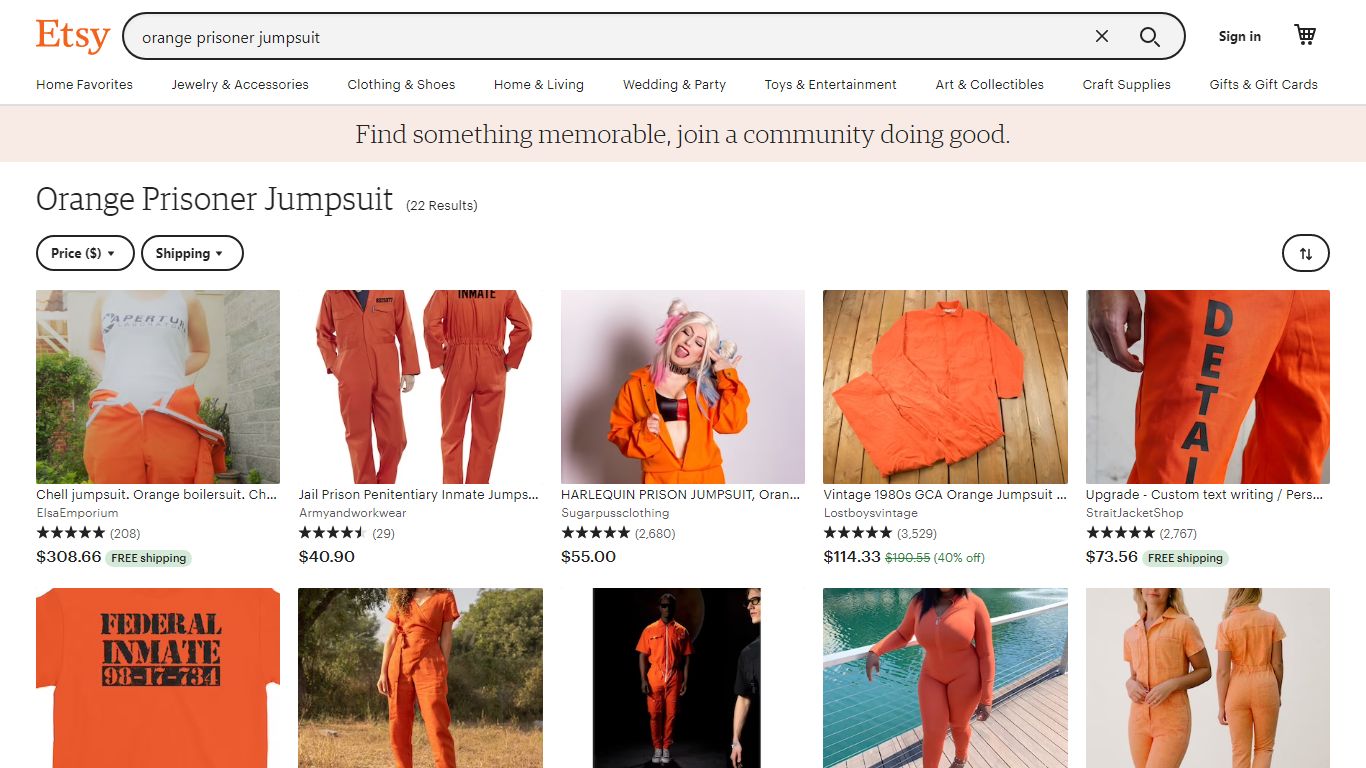 Orange Prisoner Jumpsuit | Etsy